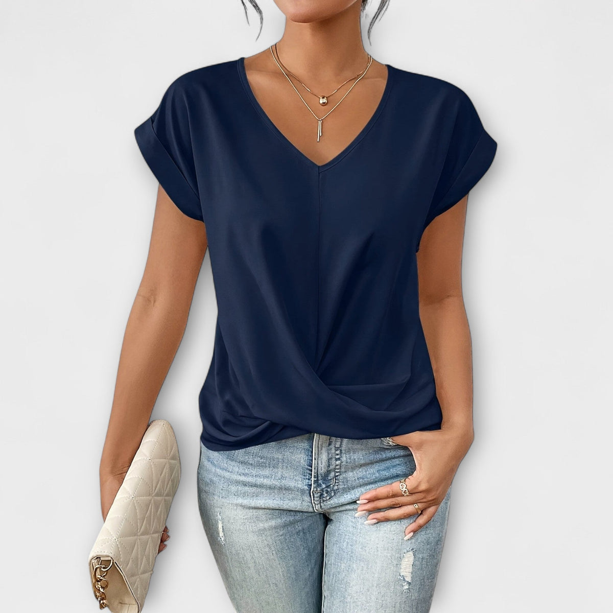 Claire - Elegant V-Neck Top