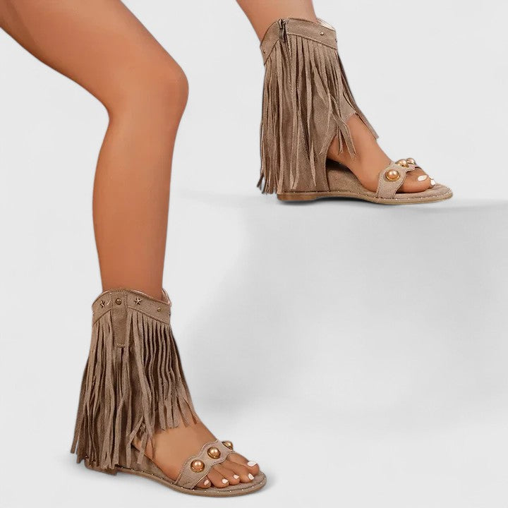 Giselina - Elegant Fringe Sandals
