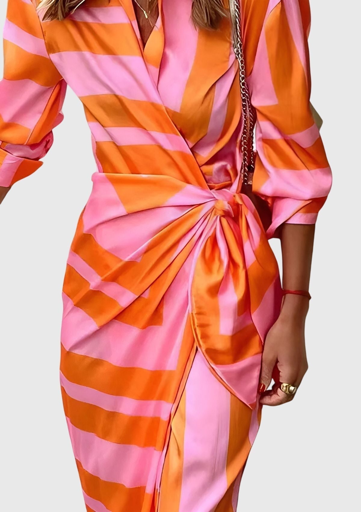 Everly - Elegant Printed Wrap Dress