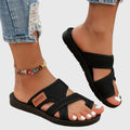 Ellyn elastic strap support sandals with arch contouring