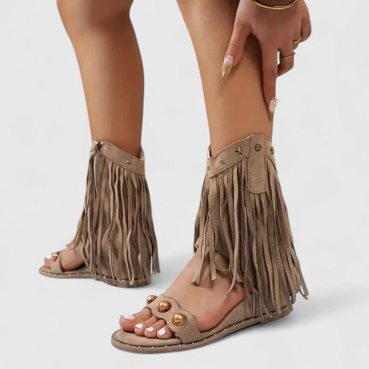 Giselina - Elegant Fringe Sandals