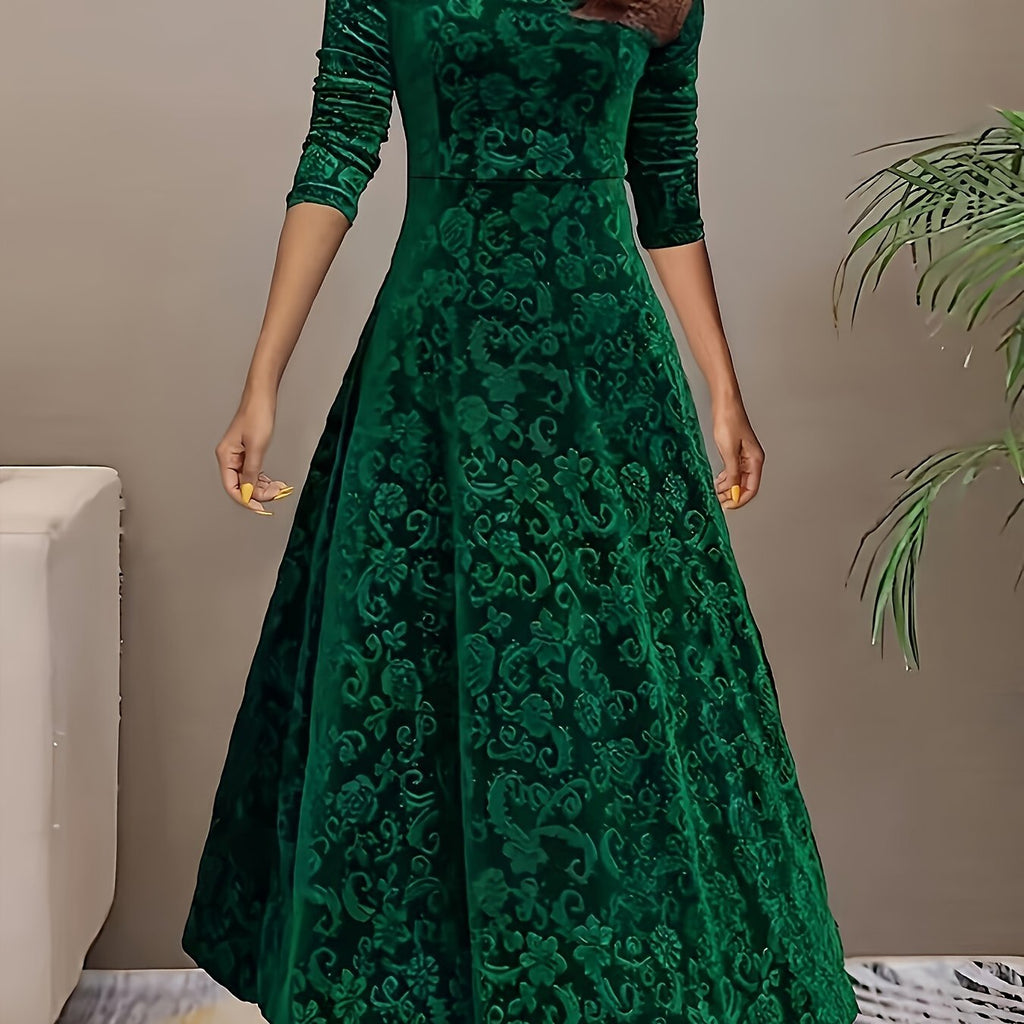 Dorothy | Patterned Square-Neck Maxi Dress
