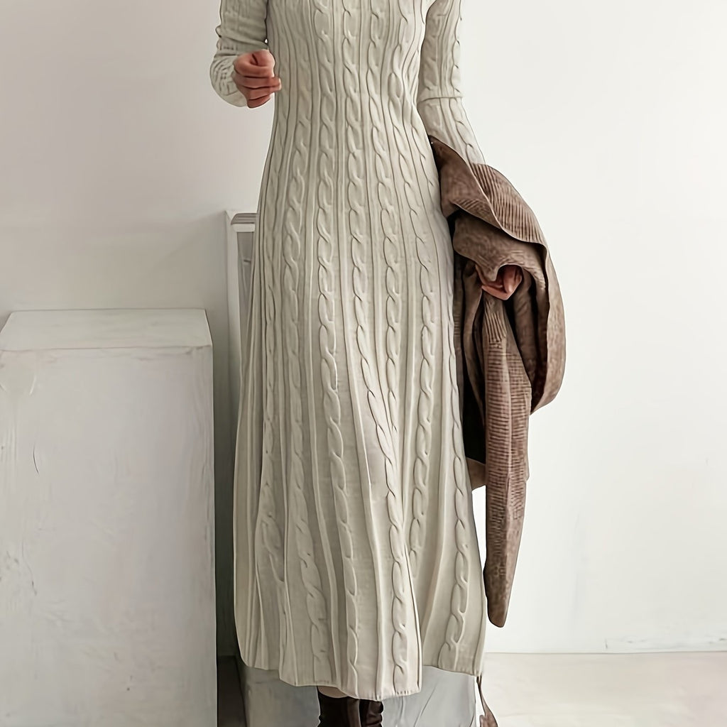 Evelyn | Cable Knit Maxi Dress