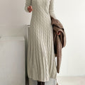 Evelyn | Cable Knit Maxi Dress