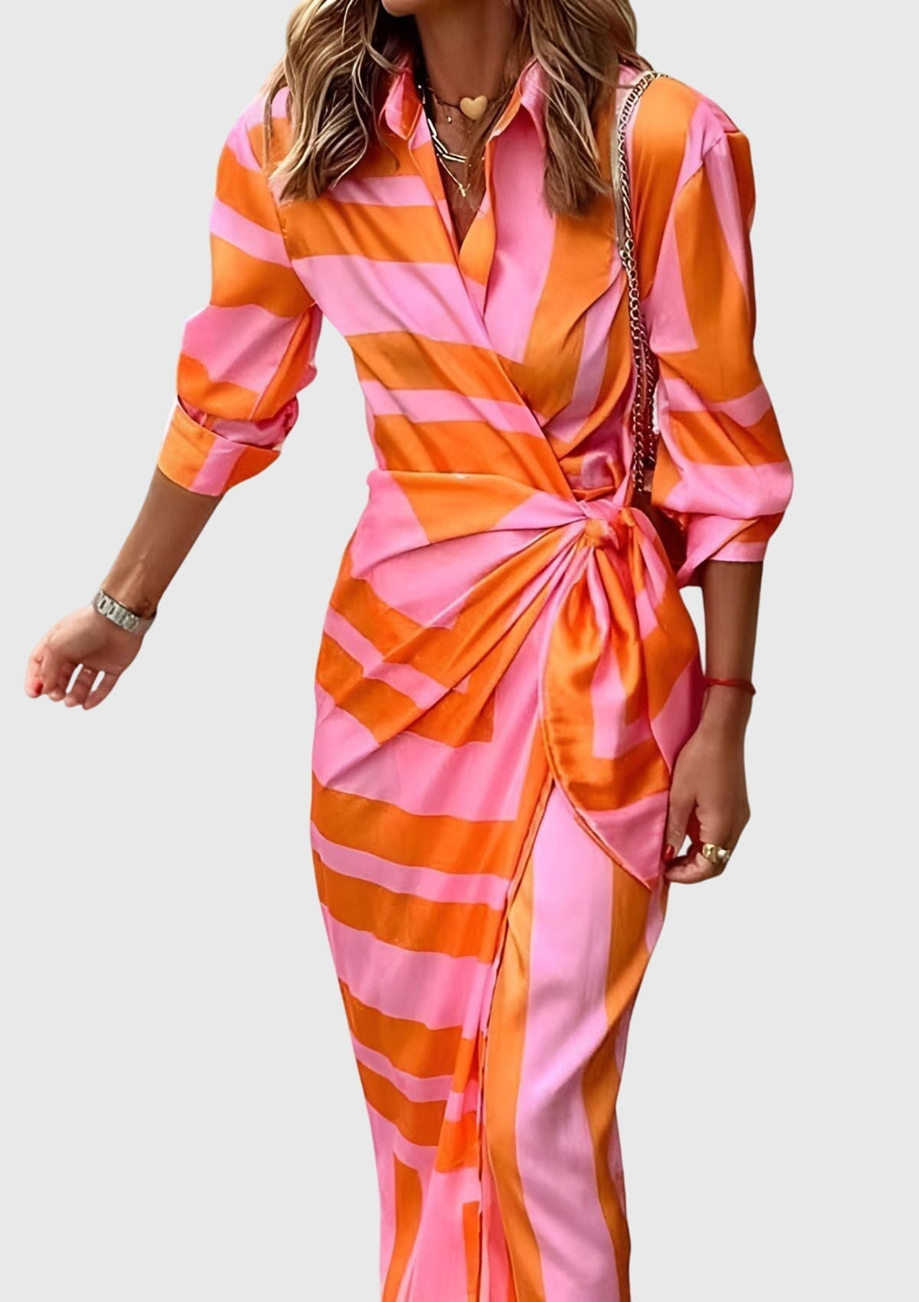 Everly - Elegant Printed Wrap Dress