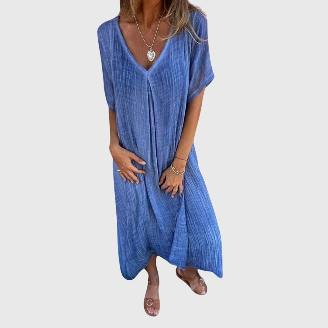 Fiona - Lightweight V-Neck Casual Dress