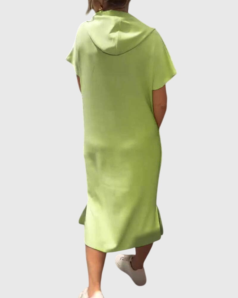 Marlowe - Casual Hooded Sweatshirt Dress