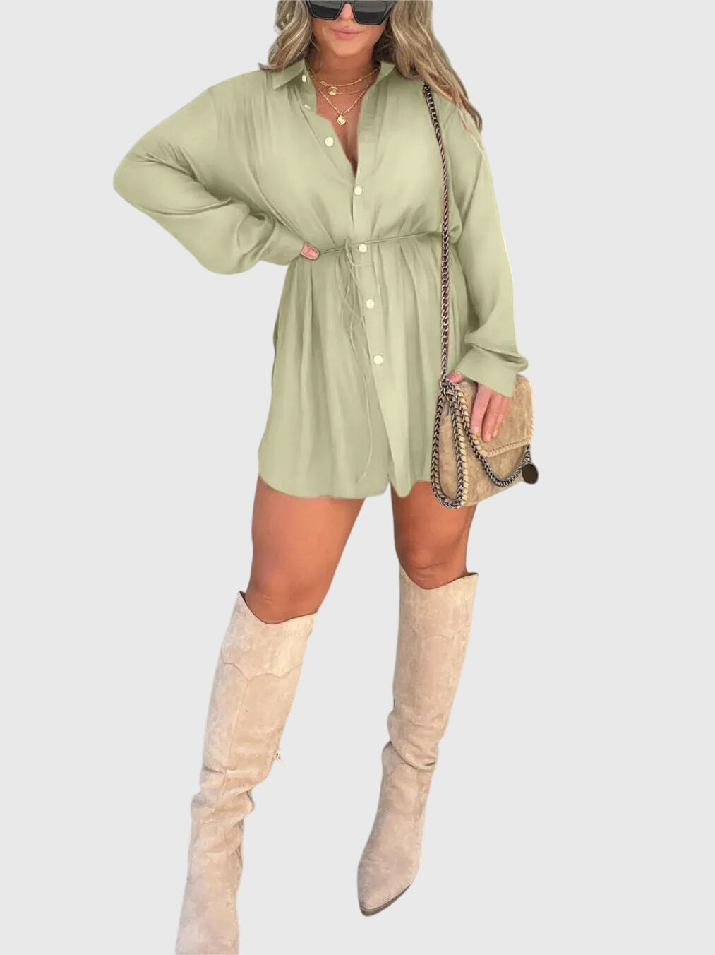 Sylvie | Elegant Playsuit Dress with Built-In Shorts