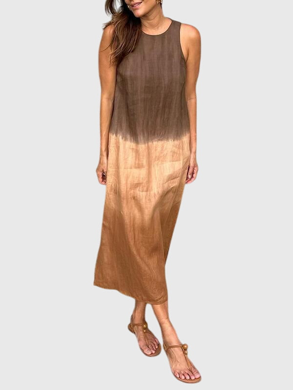 Mira Gradient-Print Fluid Dress featuring a soft ombre gradient pattern