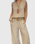 Lenila bohemian two-piece set with wide-leg pants