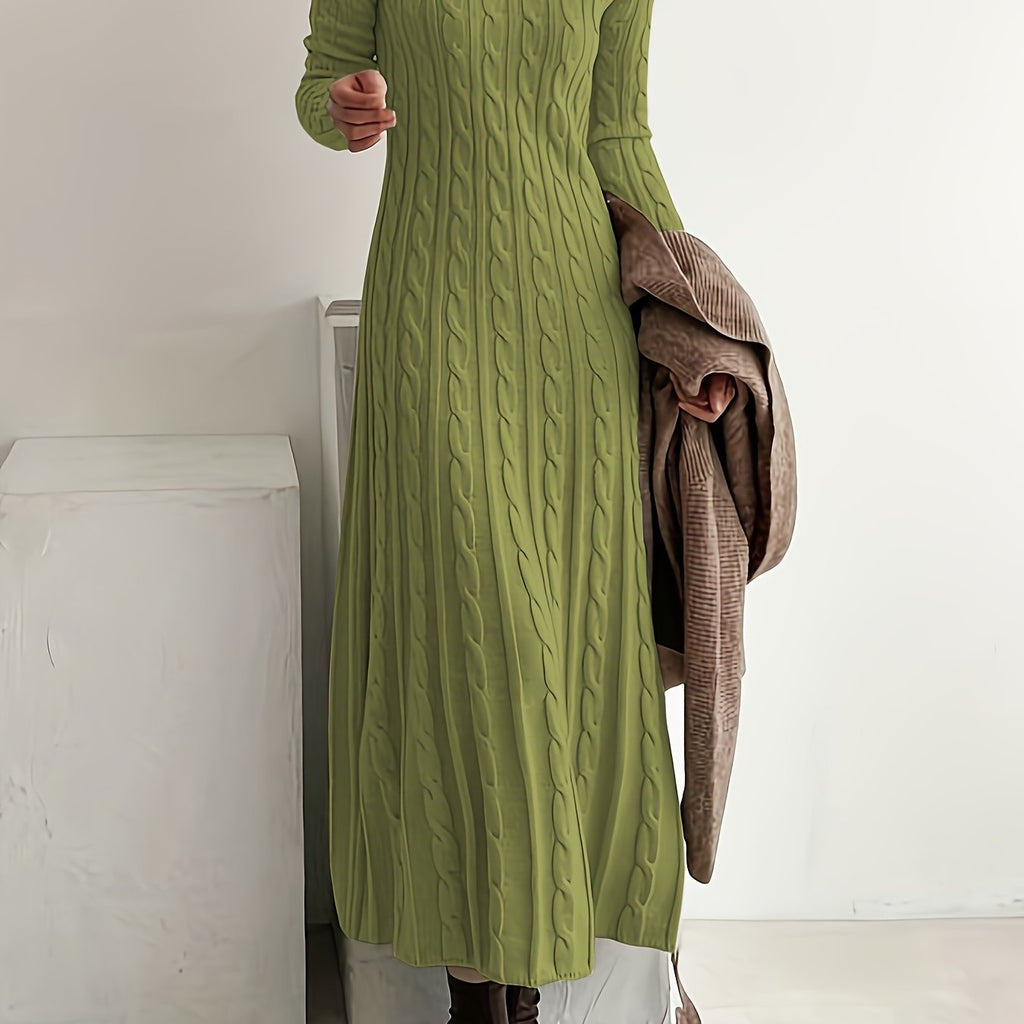 Evelyn | Cable Knit Maxi Dress