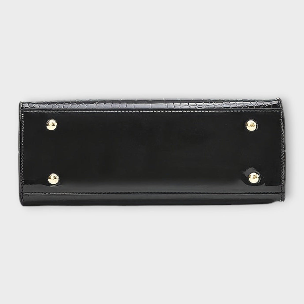 Emilie - Glossy Croc Leather Handbag
