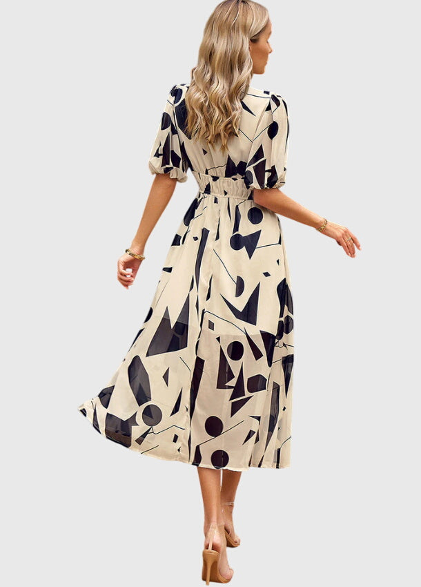 Rosalie - Flattering Floral Midi Dress