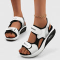 Rhea soft plush wide toe support walking sandals
