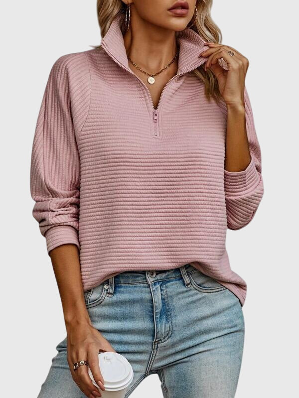Christine - Elegant Half-Zip Sweater