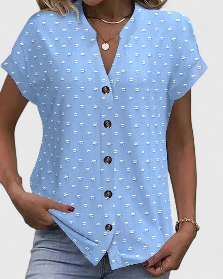 Elodie - Comfortable V-Neck Shirt