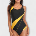 Sabine sporty cutout one-piece swimsuit with halter neckline and back cutout