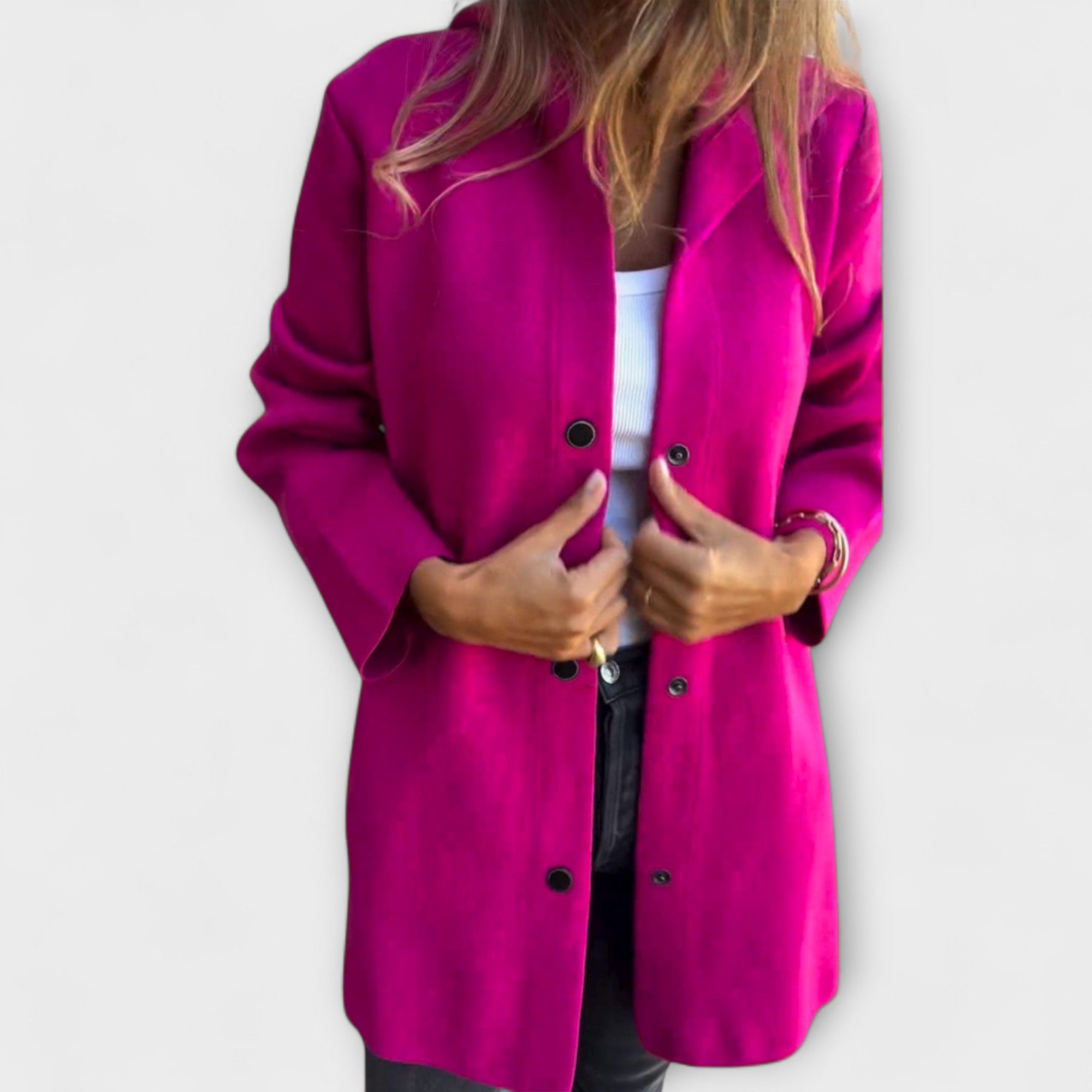 Rhyvian - Casual One-Button Hooded Jacket