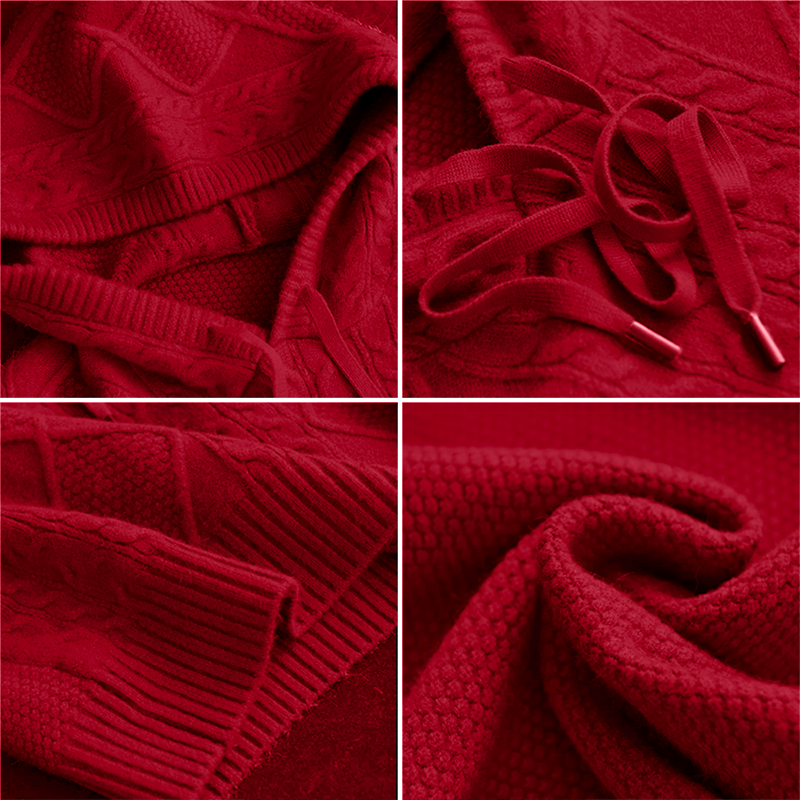 Julie - Cable Knit Hooded Sweater