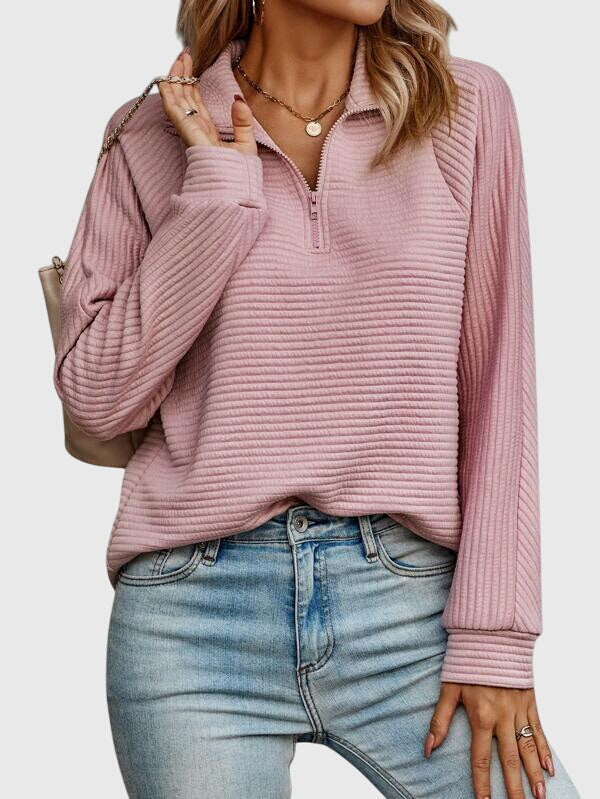Christine - Elegant Half-Zip Sweater