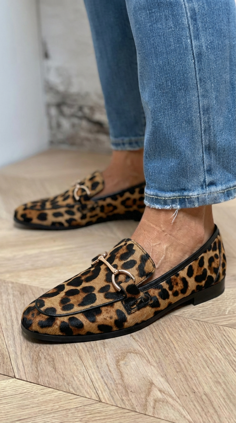 Adrianna - Bold Leopard Loafers