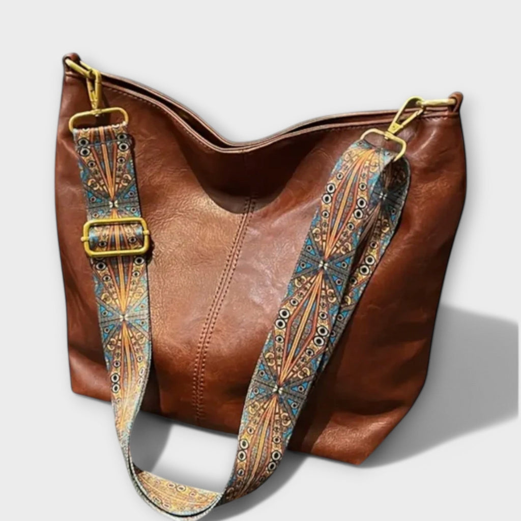 Romane la vintage bag with embroidered strap