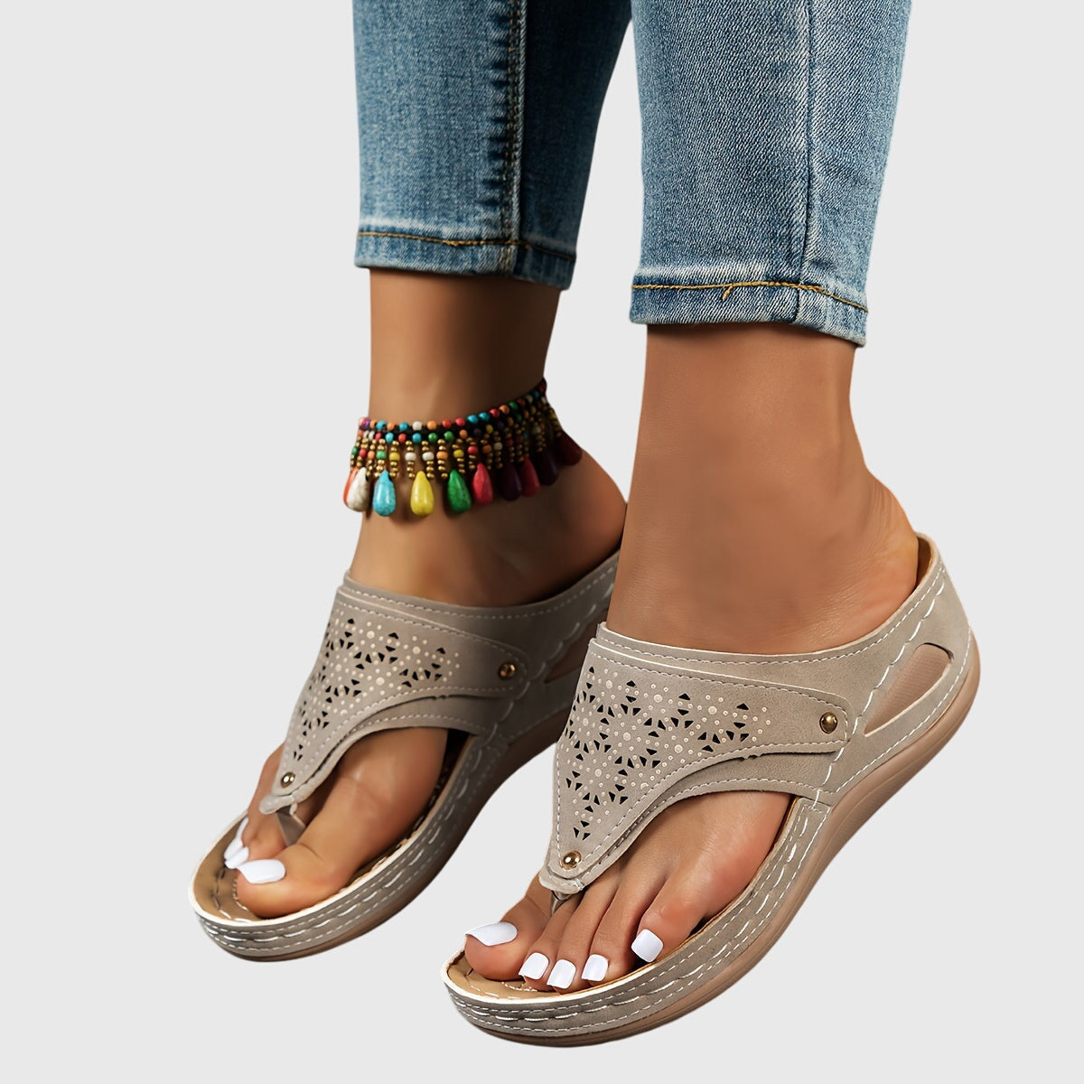 Livia - Comfort Striped Sandals