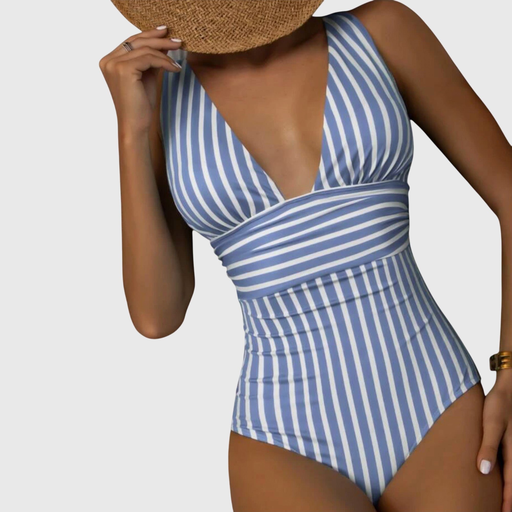 Sidonie - Striped One-Piece Swimsuit with Support