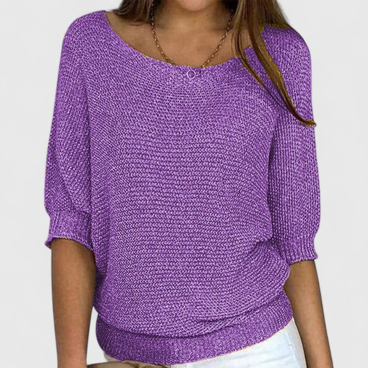 Jeanne effortless knit gray sweater