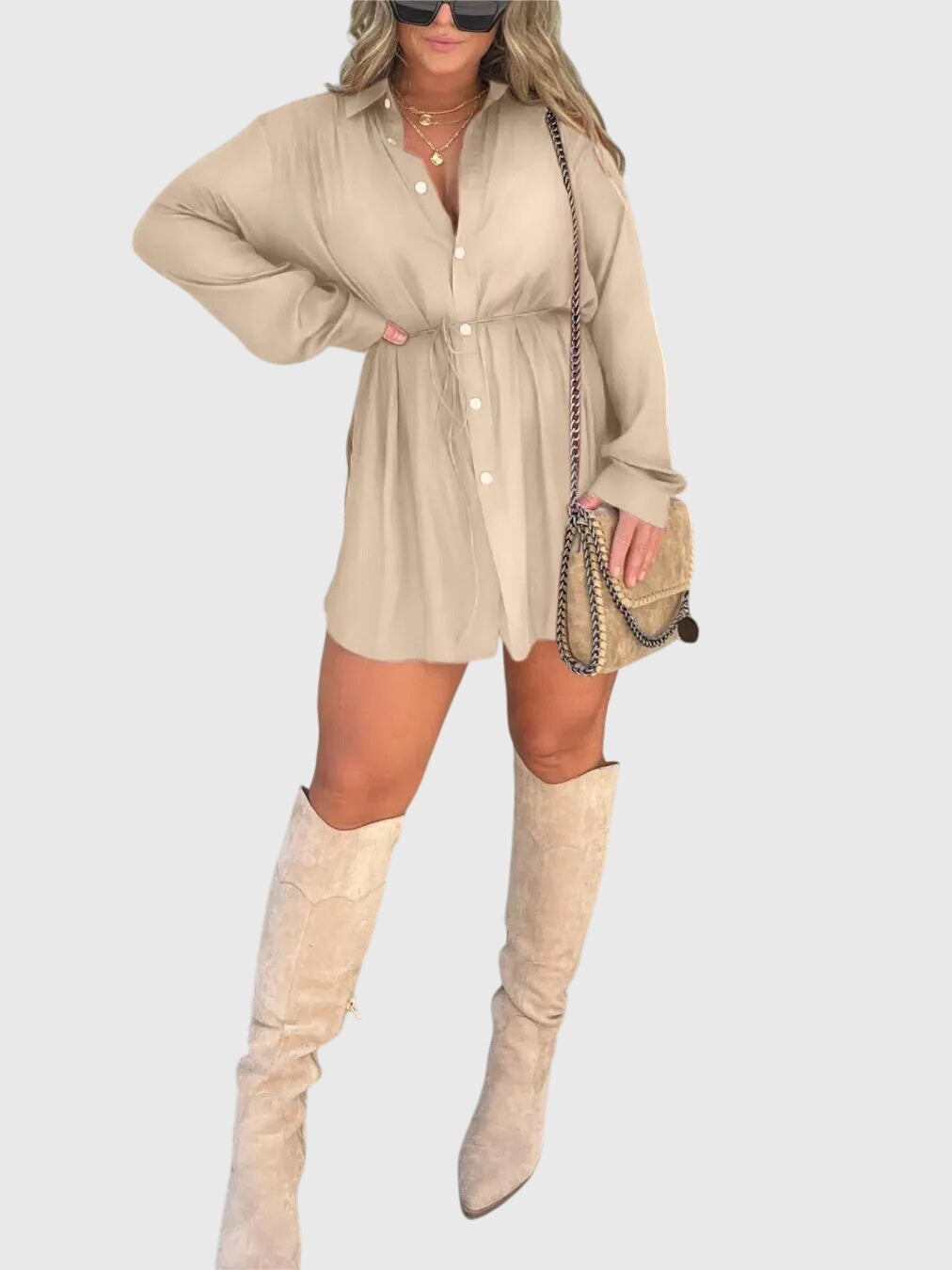 Sylvie | Elegant Playsuit Dress with Built-In Shorts
