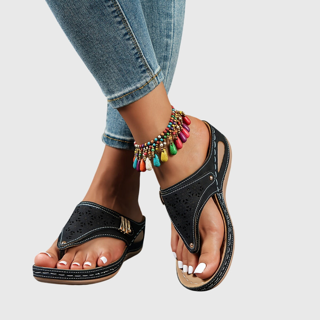 Livia - Comfort Striped Sandals