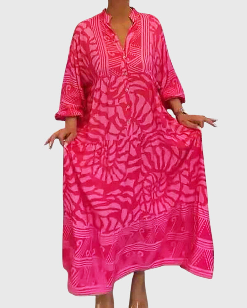 McKinley - V-Neck Printed Maxi Dress