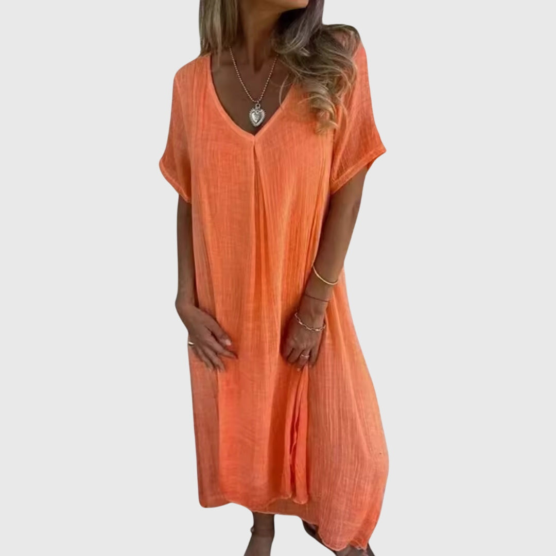 Fiona - Lightweight V-Neck Casual Dress