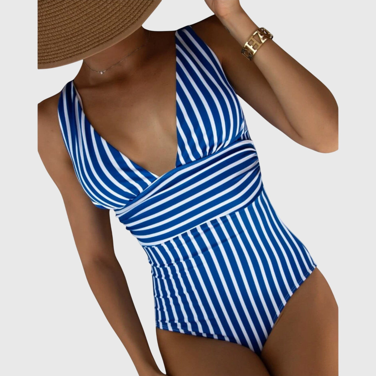 Sidonie - Striped One-Piece Swimsuit with Support
