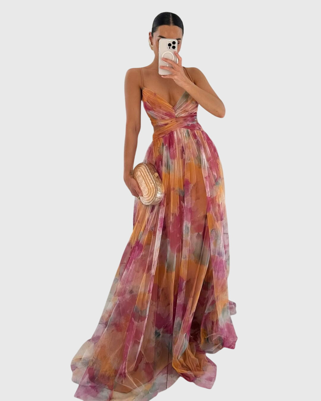June Floral Criss-Cross Maxi Dress