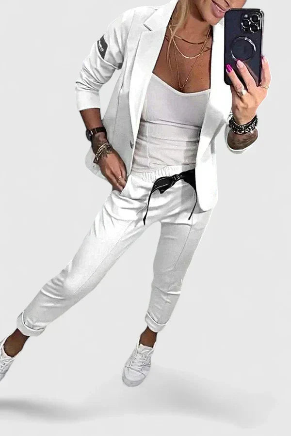 Chrystel - Elegant Blazer and Jogger Set