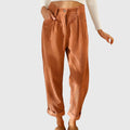 Claire modern cord pants featuring a sleek tailored silhouette