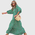 Françoise women bohemian maxi dress with lightweight flowing silhouette