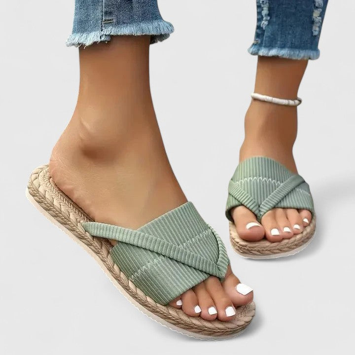 Gisandra flexible sole slip-on open toe support sandals