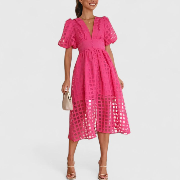 Elanqi | Classic Tailored Midi Dress