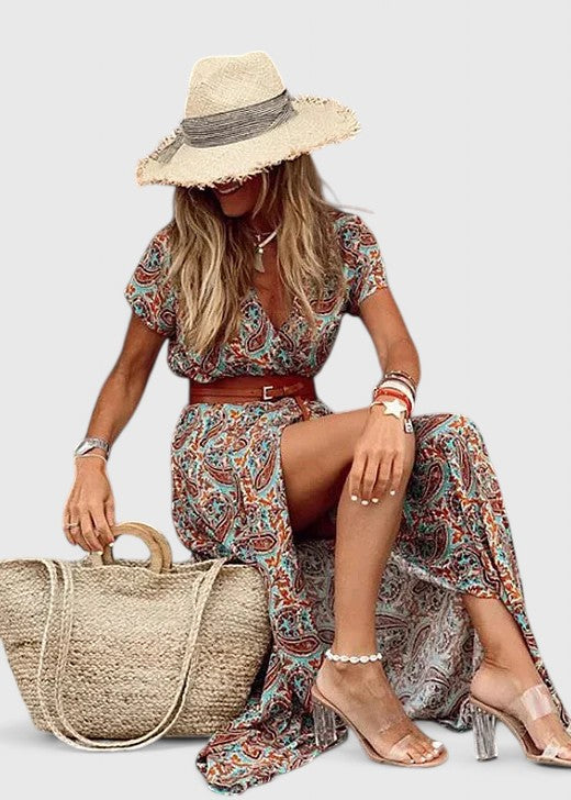 Caroline Elegant Boho Maxi Dress