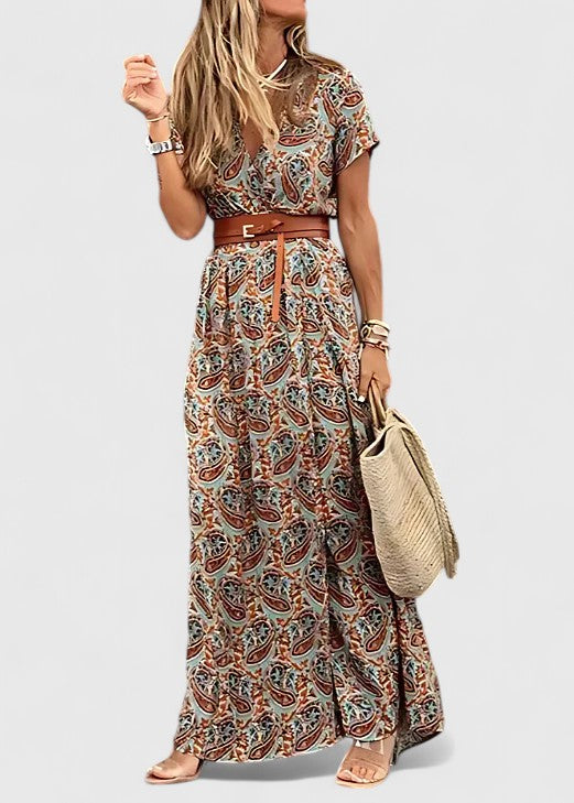 Caroline Elegant Boho Maxi Dress
