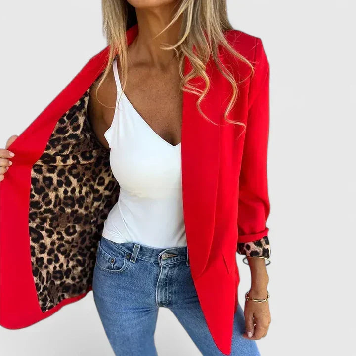 Rosavionne - Reversible Leopard-Lined Blazer