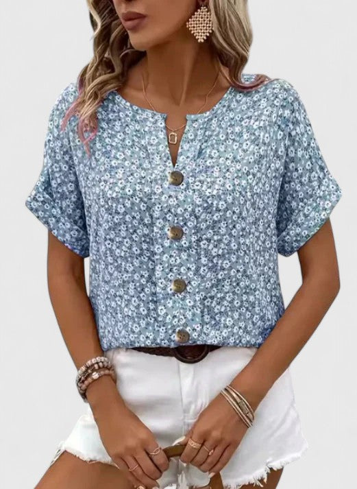 Isabelle - Elegant Summer Floral Top