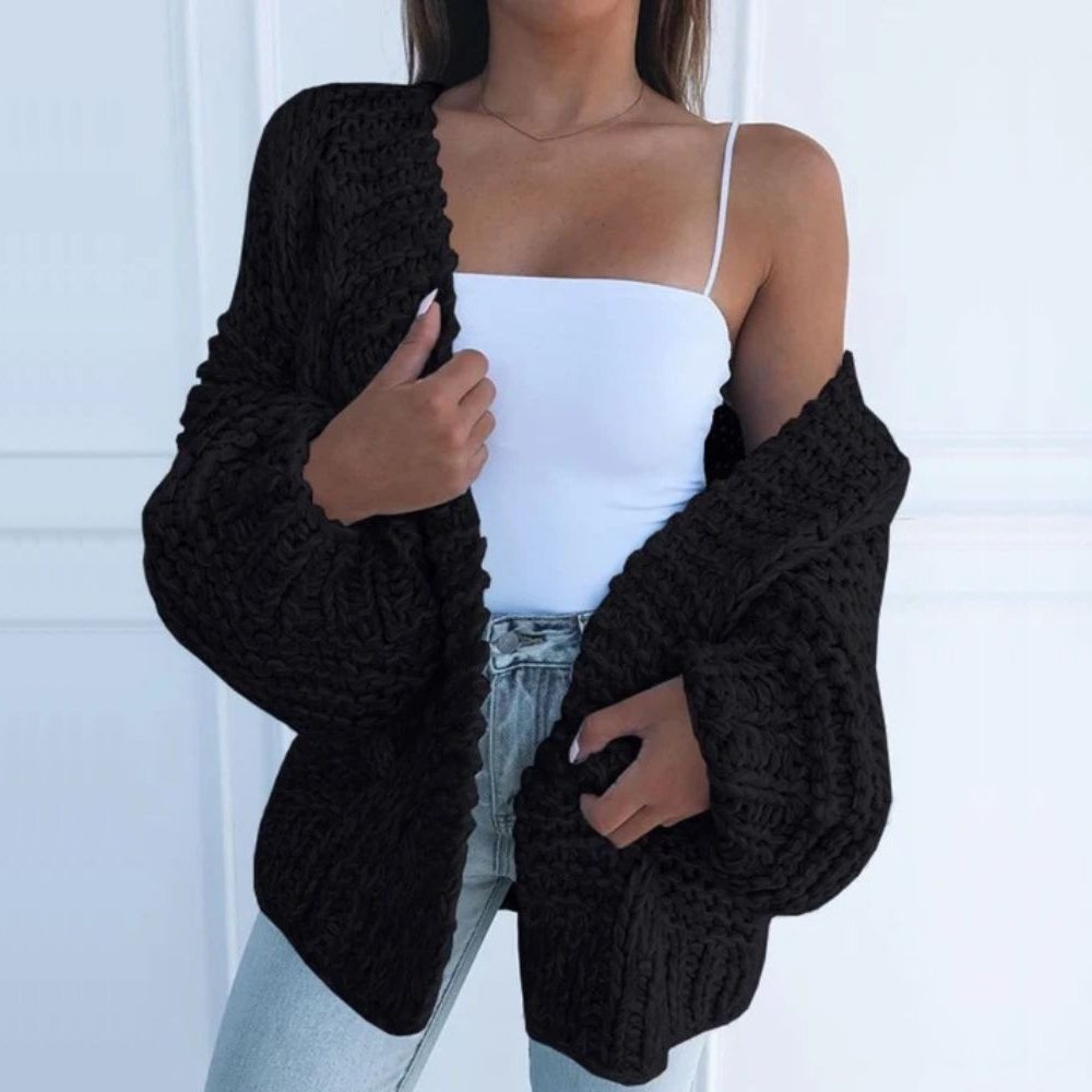 Yvanderliah - Chunky Knit Layering Cardigan