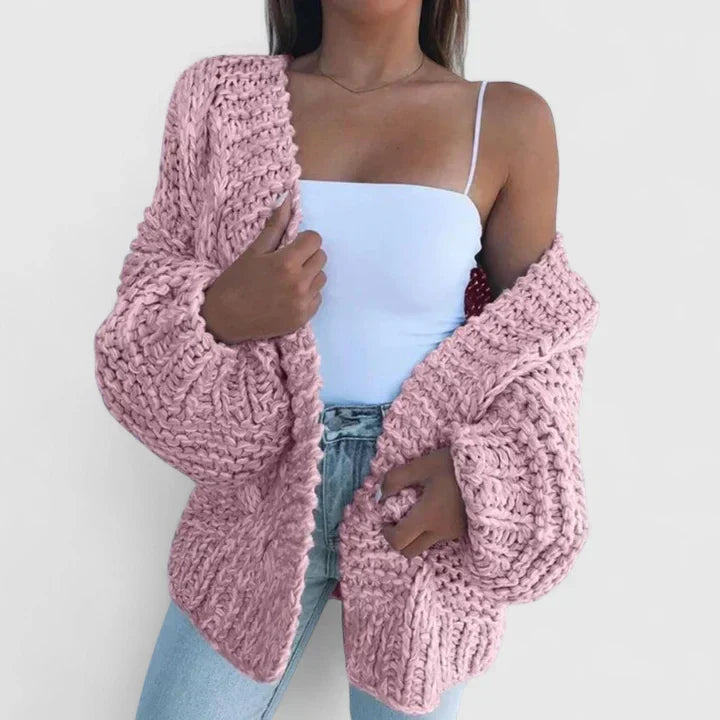 Yvanderliah - Chunky Knit Layering Cardigan