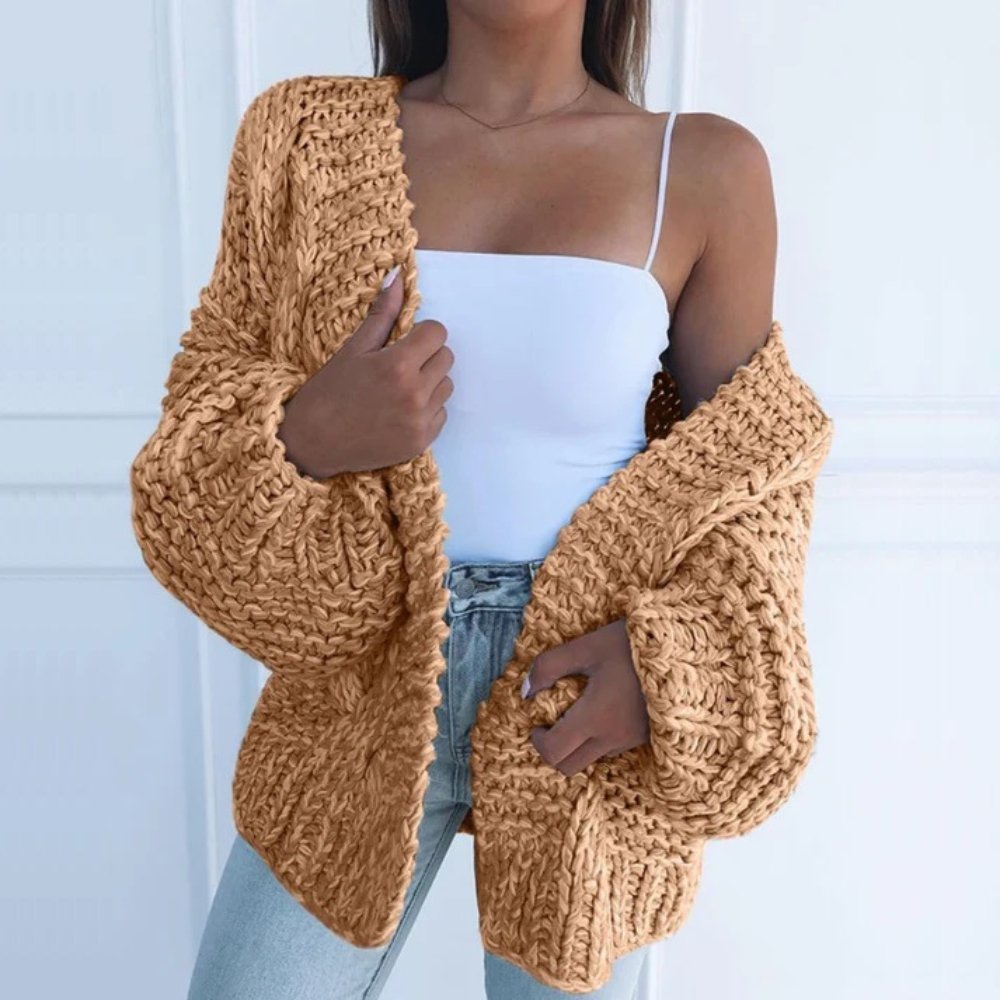 Yvanderliah - Chunky Knit Layering Cardigan