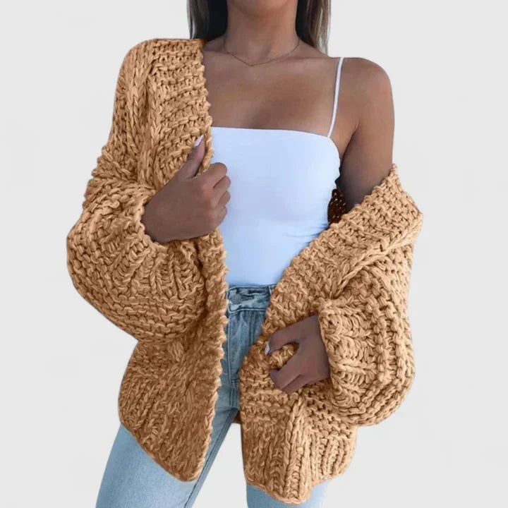 Yvanderliah - Chunky Knit Layering Cardigan