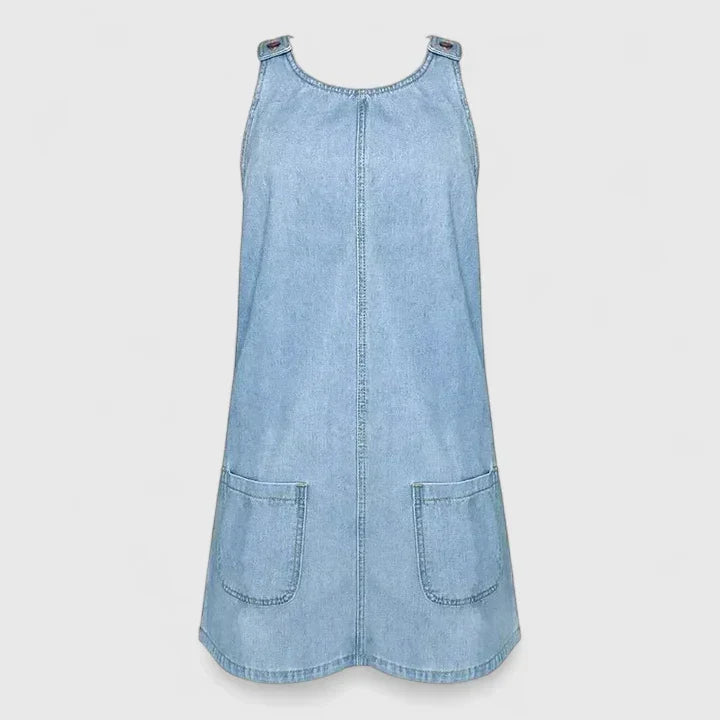 Dominique - Classic Denim Midi Dress