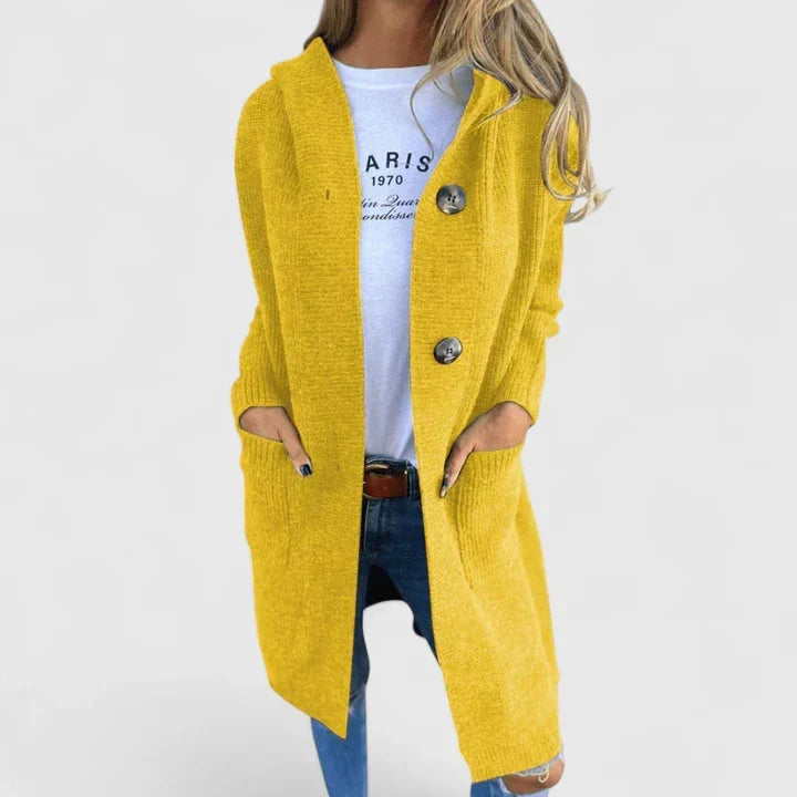 Dia - Longline Buttoned Knit Cardigan